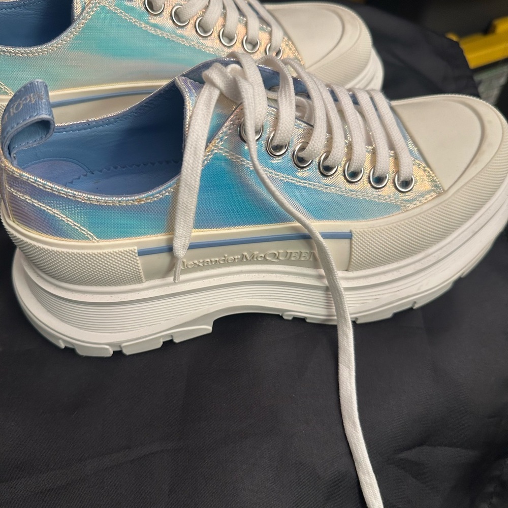 Alexander McQueen Iridescent Blue Women's Sneakers
